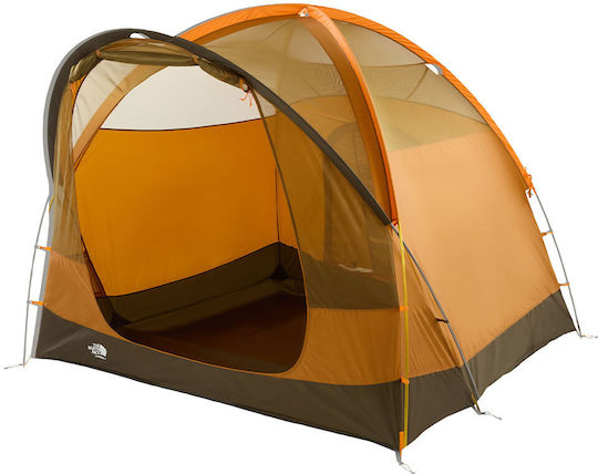 The North Face Summer Camping Tent Orange with Double Cloth for 4 People 191x107x107cm