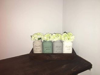 Tray with Flower Vases