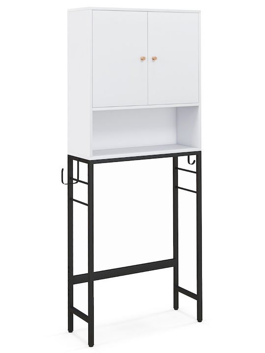 Costway Рафт за вана Метален 63x23x165.5см Бял