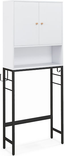 Costway Ραφιέρα Μπανιέρας Μεταλλική 63x23x165.5cm Λευκή