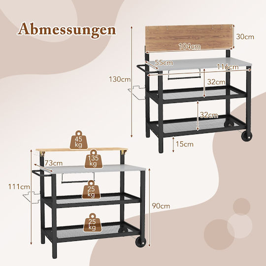 Bar Pliabil 116x55x130buc Bronz