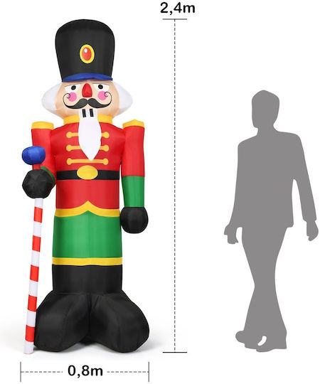 Costway Umflat Nutcracker de Crăciun din Plastic