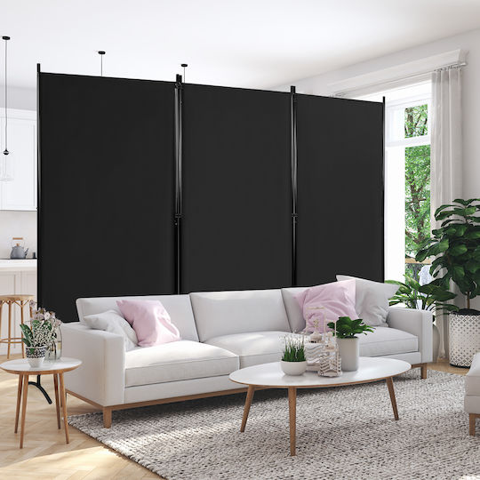 Costway Dekorativer Raumteiler aus Leinwand 260x183cm