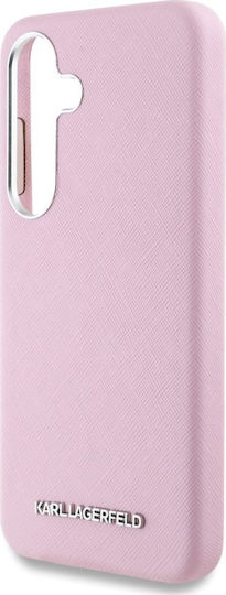 Karl Lagerfeld Saffiano Full Umschlag Rückseite Rosa (Galaxy S25)