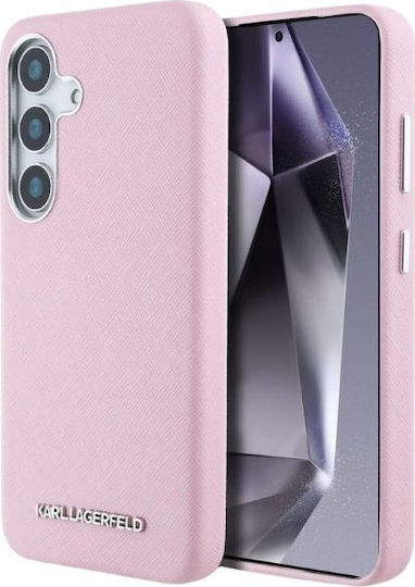 Karl Lagerfeld Saffiano Full Umschlag Rückseite Rosa (Galaxy S25)