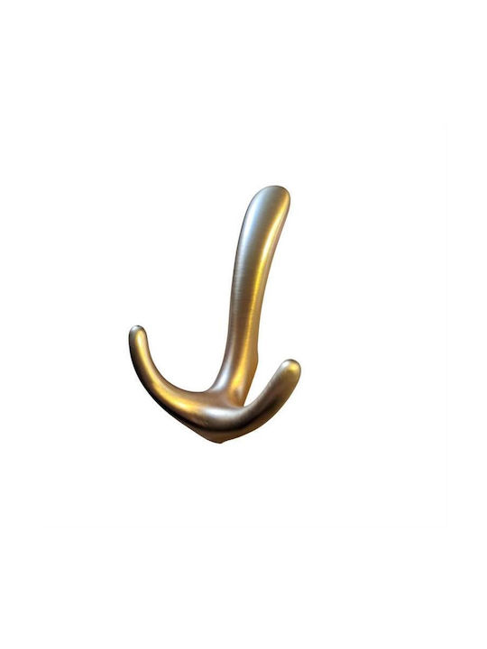 Import Hellas Wall Hanger 4254 Metal 3 Hooks Gold