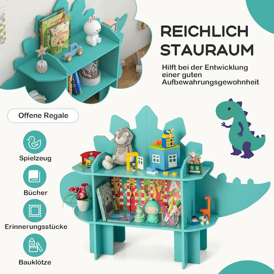 Bücherregal Boden Grün 133x31x87cm
