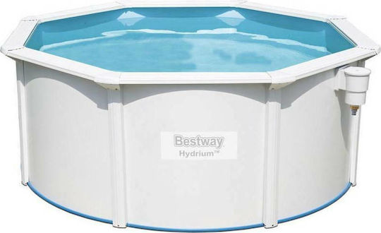 Bestway Runde Schwimmbecken mit Metallic-Rahmen 300x120cm Beiges