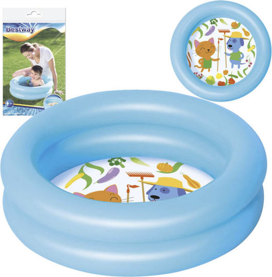 Bestway Παιδική Στρογγυλή Πισίνα 21lt Φουσκωτή 61x15εκ. Γαλάζια