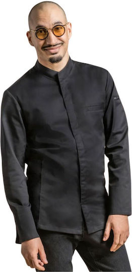 Clement Design Σακάκι Σεφ Unisex Μαύρο με Μακρύ Μανίκι Catane