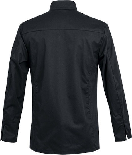 Clement Design Σακάκι Σεφ Unisex Μαύρο με Μακρύ Μανίκι Catane
