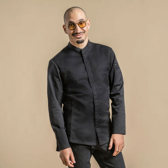 Clement Design Σακάκι Σεφ Unisex Μαύρο με Μακρύ Μανίκι Catane