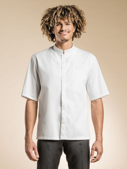 Clement Design Mantel Koch Unisex Weiß mit Kurzärmelig Mantova