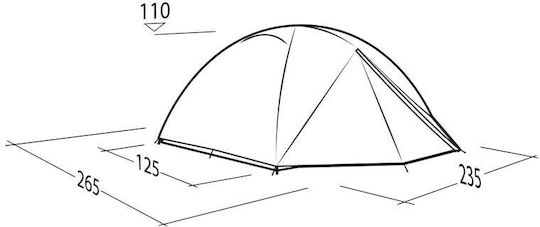 Robens Lodge 2 Exp Χειμερινή Σκηνή Camping Igloo Ορειβασίας Πράσινη με Διπλό Πανί για 2 Άτομα Αδιάβροχη 5000mm 220x100x100εκ.