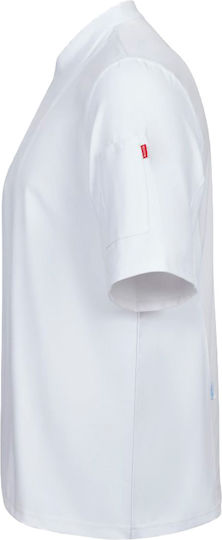 Velilla Coat Chef 100% Microfiber Unisex White with Long Sleeve 405209
