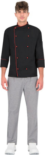 Palltex Haina Bucătar Unisex Negru cu Mânecă lungă Chef Nobu