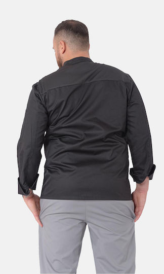Axon Coat Chef Unisex Black with Long Sleeve 50-324-1