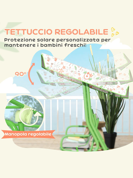 Κούνια με Βάση 2 Θέσεων Μεταλλική Μ112xΠ75xΥ120cm Πράσινη Κούνια με Βάση 2 Θέσεων Μεταλλική Μ112xΠ75xΥ120cm Πράσινη