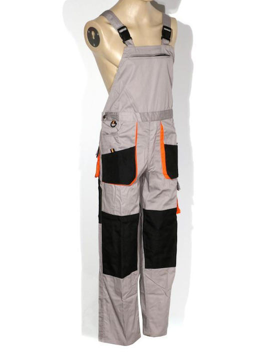 Fageo Work Coverall Dungarees Gray Γκρι - Πορτοκαλί