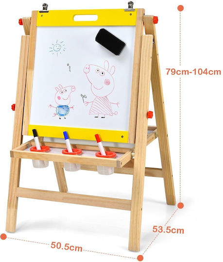 Costway Kids Easel 3 in 1 Whiteboard Paper Roll Ty327950yw