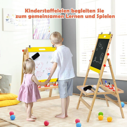 Costway Kids Easel 3 in 1 Whiteboard Paper Roll Ty327950yw