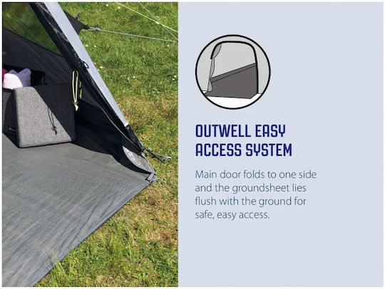 Outwell Cloud 5 Σκηνή Camping Igloo Πράσινη με Διπλό Πανί 4 Εποχών για 5 Άτομα 360x320x185εκ.