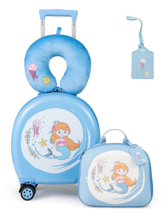 Costway Set De 4 Valize De Călătorie Sclere Multicolore Cu 4 Roți