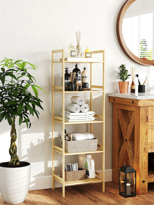 HomCom Regal Badewannenregal Hölzernes 43.5x31.5x142cm