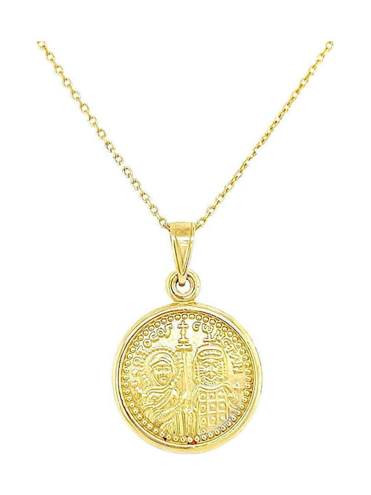 Xryseio Anhänger Kinder Amulett Beidseitig Konstantinato aus Weißgold 9K KN1120