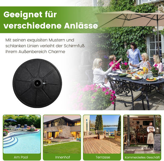 Costway Umbrella Base Water - Sand Metal 38-38mm Round Black