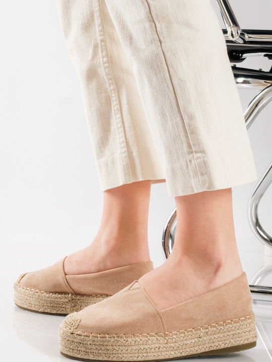 Wildleder Damen Espadrilles in Braun Farbe