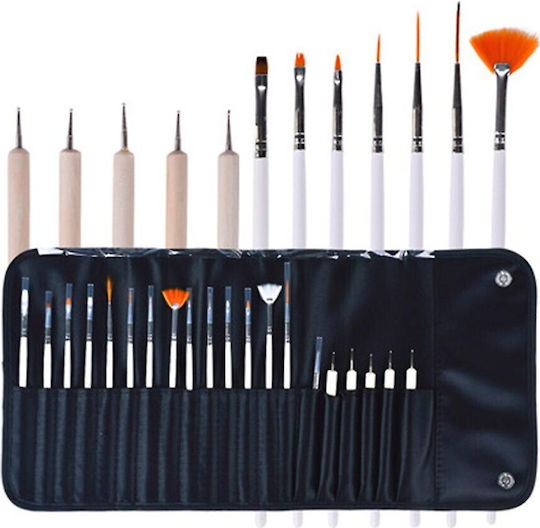Eurostil Set Nagelbürsten Dotting Tool Gel Acryl Nagelkunst