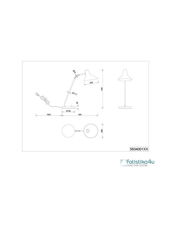 Trio Lighting Office Lamp in Gray Color