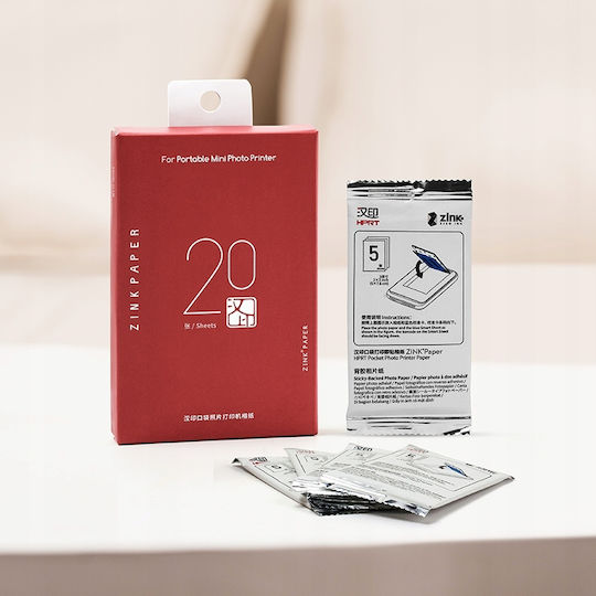 Zink-Fotopapier Mobiler Fotodrucker Laser 20 Stück 2x3