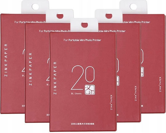 Zink-Fotopapier Mobiler Fotodrucker Laser 20 Stück 2x3