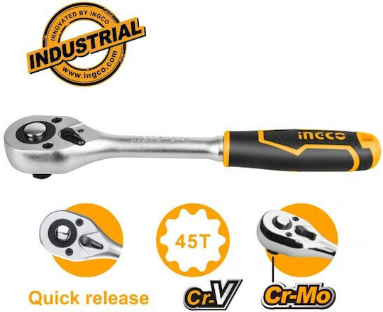 Ingco Ratchet 1/2" 26cm with 72 Blades