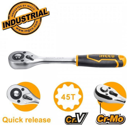 Ingco Ratchet 1/2" 26cm with 72 Blades