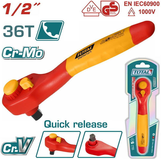 Total Ключове 36 Зъба с Каре 1/2" Дължина 25см.