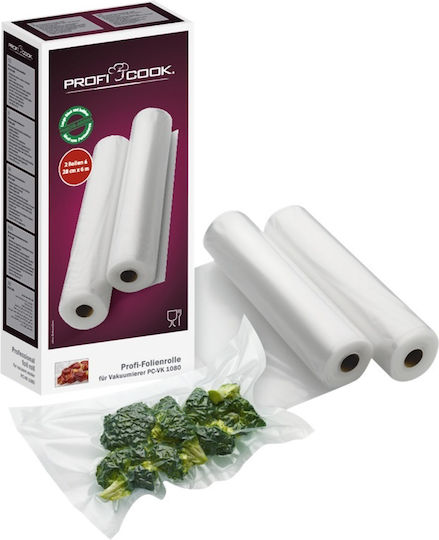 Profi Cook PC-VK 1015 Σαγρέ Σακούλες για Συσκευές Vacuum 280mm x 6m 2 Ρολά
