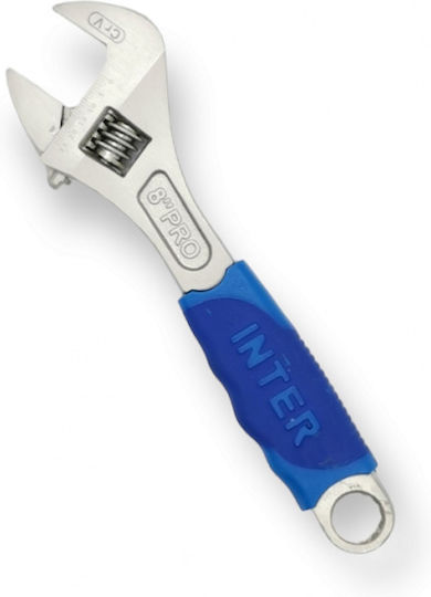Inter French Wrench with Adjustable Opening 26mm and Anti-Slip Handle 200mm 8"