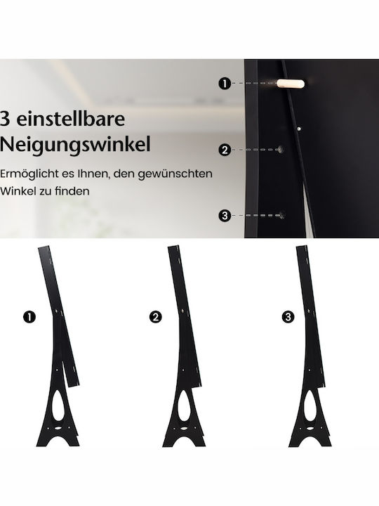 Costway Schmuckkästchen Metallisch Schwarz
