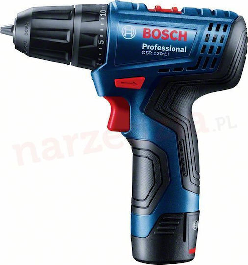 Bosch GSR Σετ Κατσαβίδι & Φακός 12V με 2 Μπαταρίες 2Ah και Θήκη