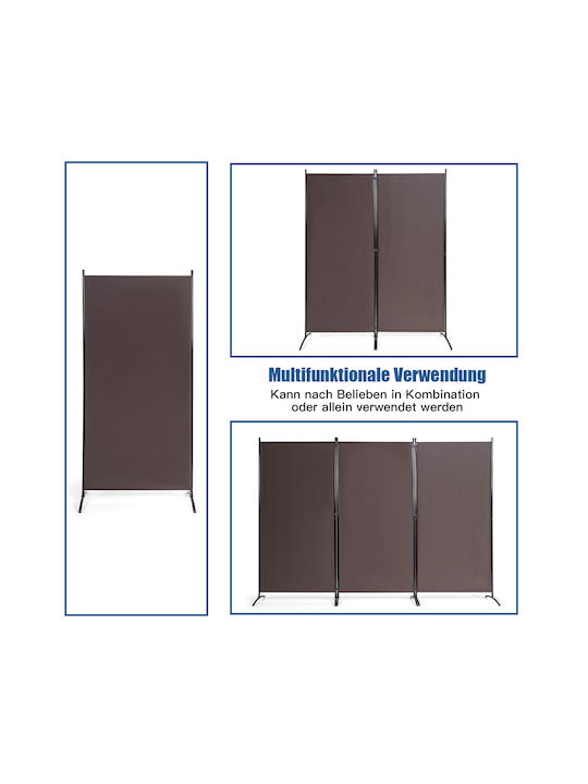 Costway Dekorativer Raumteiler aus Leinwand 260x183cm