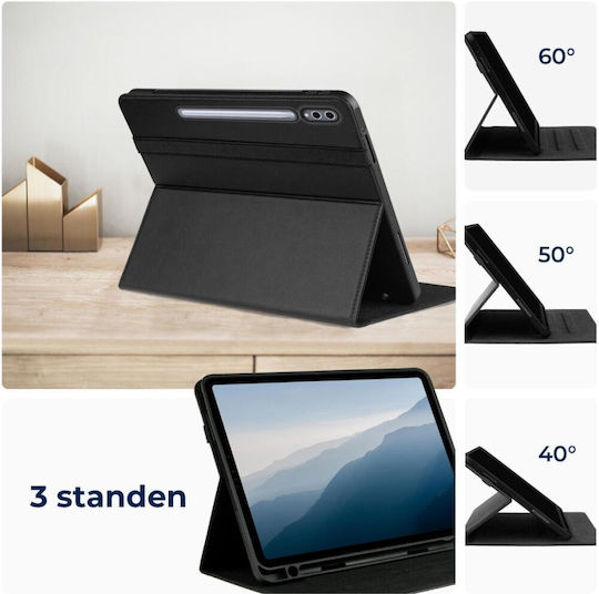 Rosso Flip Cover Blacη (Samsung Galaxy Tab S10 Ultra, S9 Ultra)