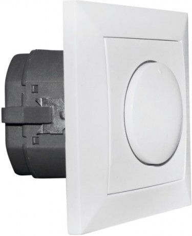 Adeleq Recessed Dimmer Switch with Universal Rotary Frame 300W in White Color