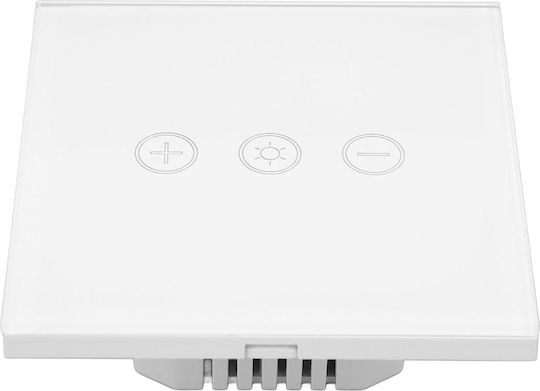 Home Lighting Χωνευτός Διακόπτης Dimmer με Πλαίσιο Κλασικός Περιστροφικός 150W σε Λευκό Χρώμα