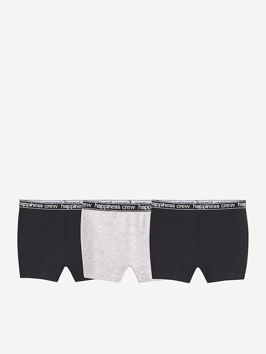 La Redoute Collections Σετ Παιδικά Βρακάκια Μαύρα 3τμχ