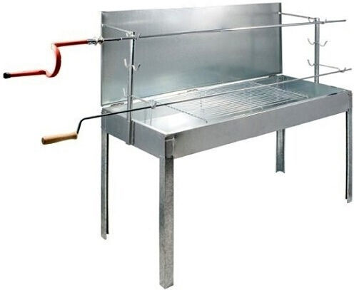 Biofan Galvanizat Grătar cu Cărbuni cu Capac 140cmx49cm