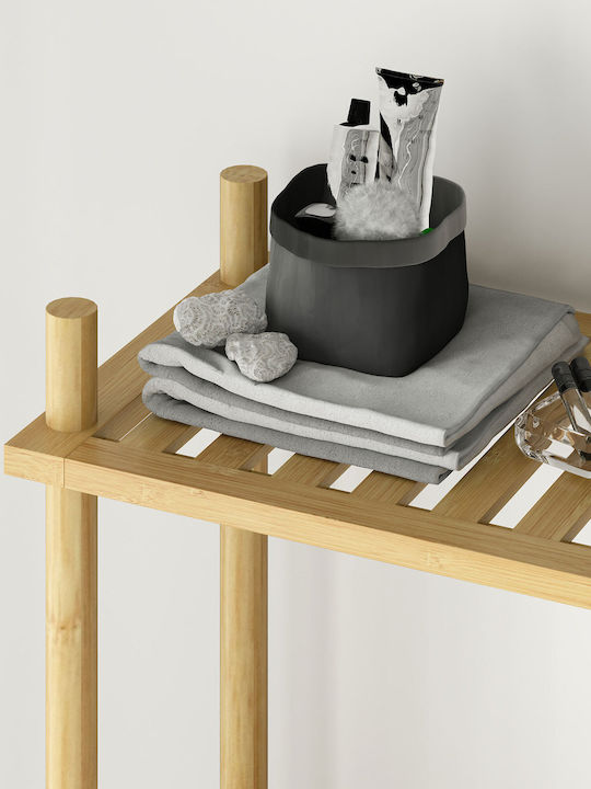 HomCom Ραφιέρα Μπανιέρας Ξύλινη 63.5x25.5x181cm