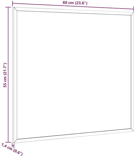 vidaXL Magnetisch Trockenlöschtafel Hängend 60x55cm